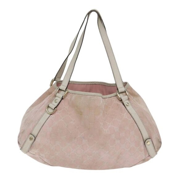 GUCCI GG Canvas Tote Bag Gold Pink 130736 Auth 90470 - Picture 2 of 16